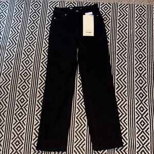 No Boundaries Women's Straight Leg Black Jeans